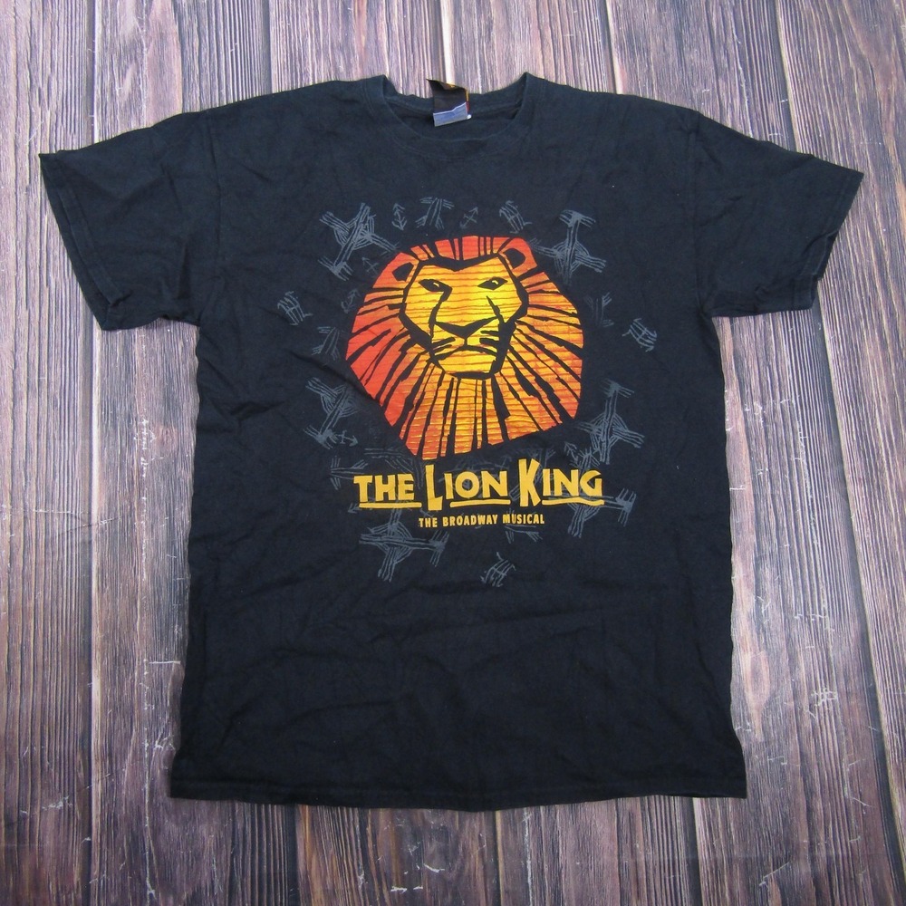 Disney The Lion King Broadway Shirt Mens Medium Black Musical‎ Graphic Tee